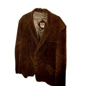 Miller‎ Western Wear Corduroy Mens Blazer 50T Brown Stockman Elbow Patches RARE